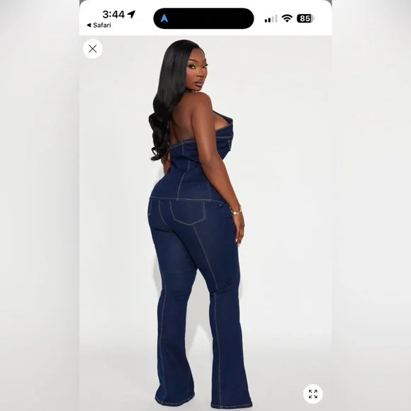 Fashion Nova Dark Blue 2 piece set - Picture 3 of 3